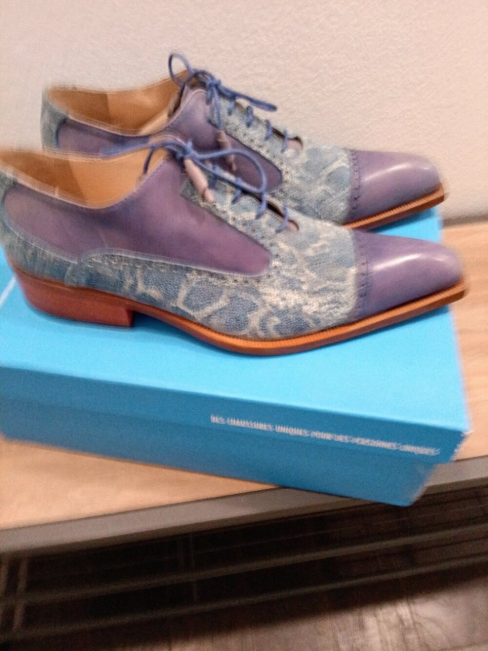Emilio Franco Blue + Beautiful men's Shoes Size 9.5 - Picture 2 of 4